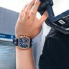 Men'S Watch, Stylish Square Waterproof Luminous Leather Sports Quartz Watch 2204