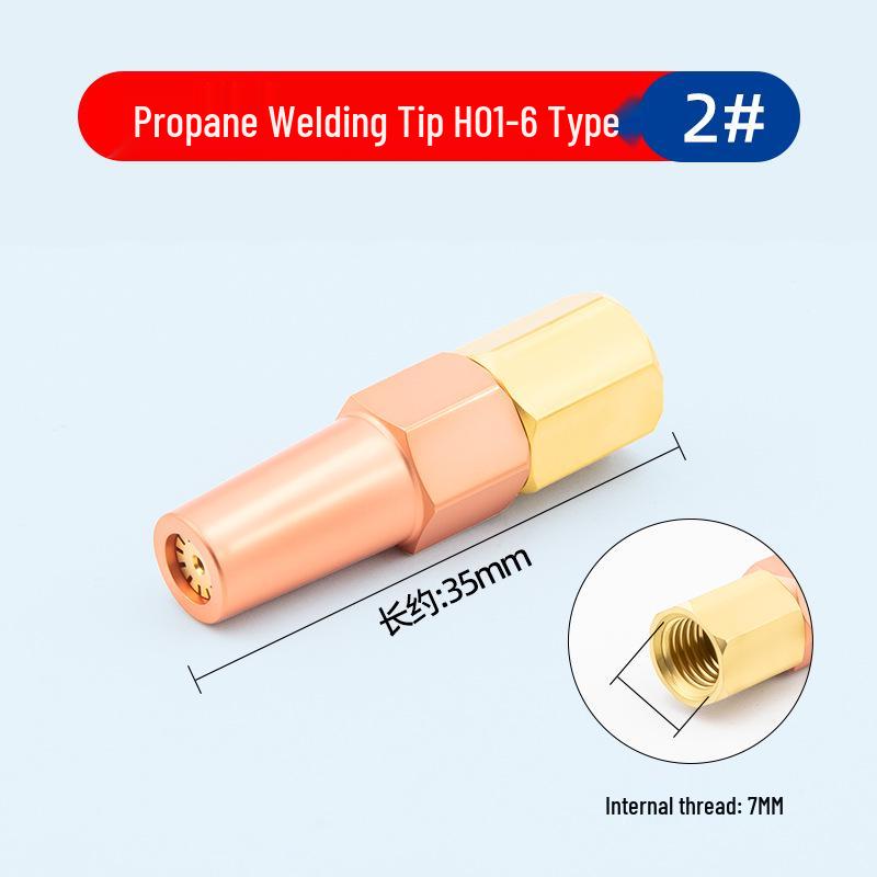 Pure Copper H01-6 Plum Blossom & H01-12 Propane Welding Nozzle for Liquefied Gas, Coal Gas, Acetylene Injection Welding Tips.