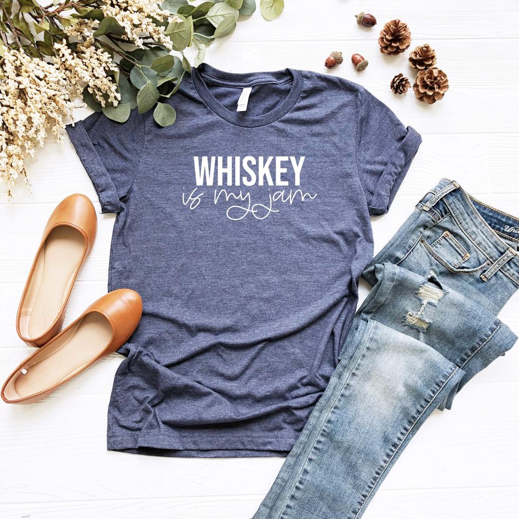 Whiskey is My Jam | Sarcastic Whiskey shirt | Whiskey Lover’s Gifts | Funny Whiskey Tee | Funny Drinking Shirts | Men’s Tees