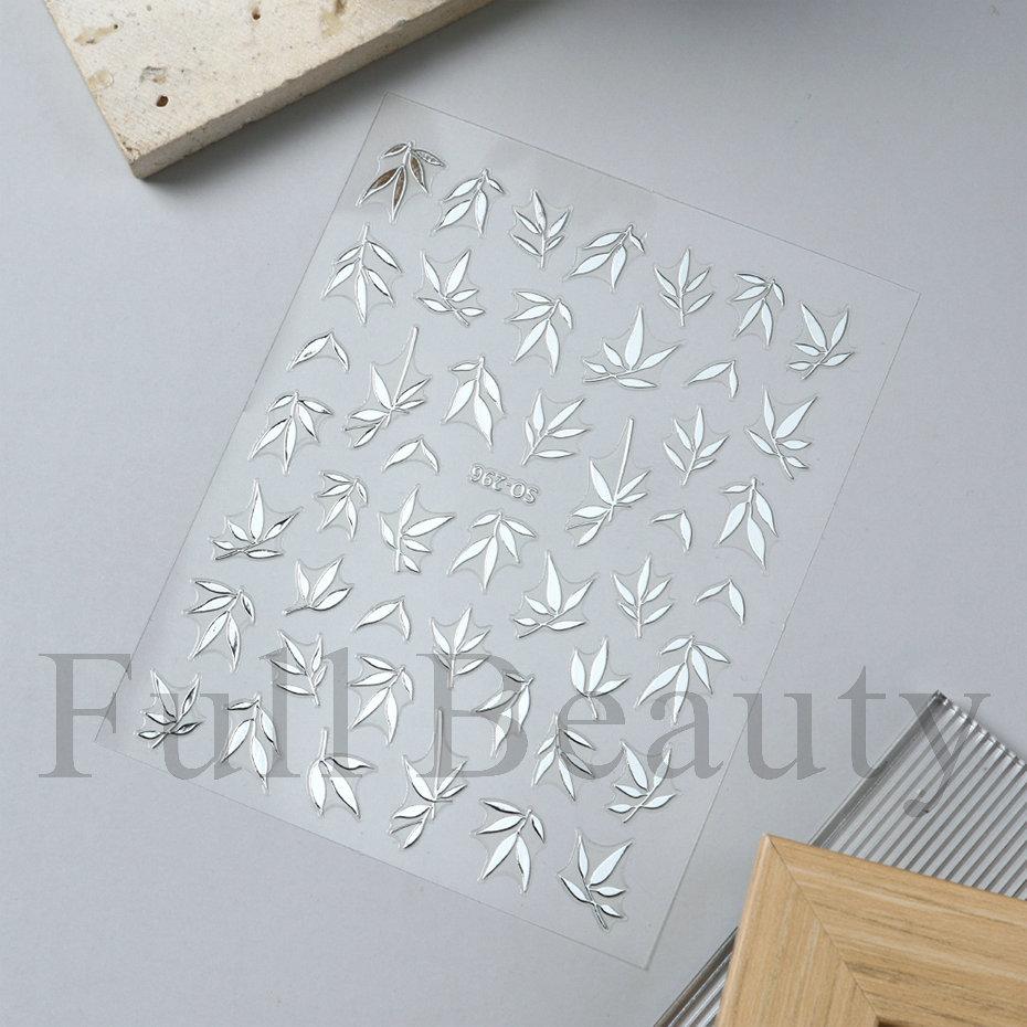Nail Art Stickers Ins Chinese Style Cool Style Multi-color Bamboo Leaf Adhesive Nail Stickers
