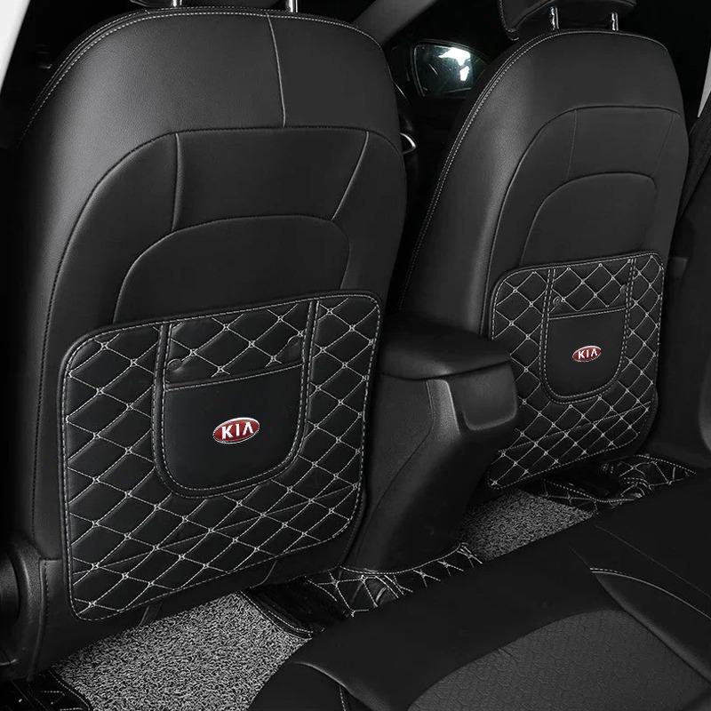 Car Anti-kick Pad Interior Leather Auto Seat Back Protector Pads Anti Scratch For KIA Sportage Ceed Rio 3 Picanto Proceed Gt Stinger 4 K7