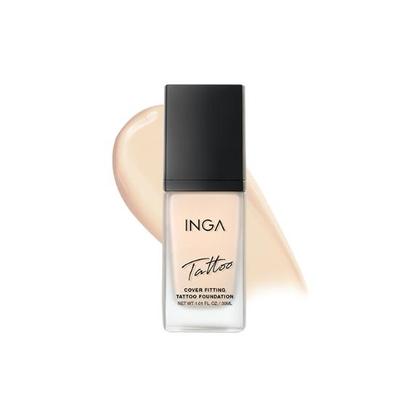Cover Fitting Tattoo Foundation 30ml - 3 Color Options ( Semi Matte Finish Type & Long Lasting, Natural Skin Tone )