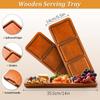 Charcuterie Boards Acacia Wooden Serving Plate Sturdy Food Serving Utensils Beautiful Wooden Divided Tray For Birthday Wedding