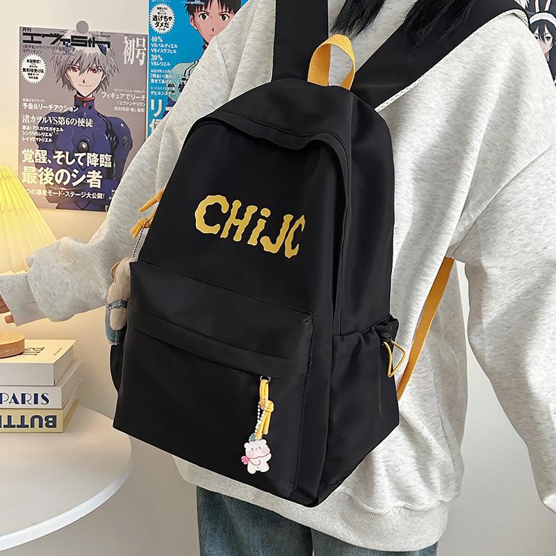 The New Letter Trendy and Cool Student Schoolbag Is Light and Large-capacity, and the Simple Backpack for Junior High School Students