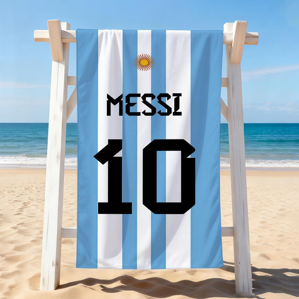 Modedruck M-Messi Handtuch Trockentuch Badehandtuch Anwendbar für Leichte Schwimmaktivitäten Camping Yoga Strand Ausflüge