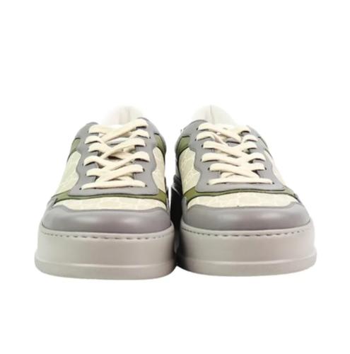 Gucci Chunky B Leather Casual Sneakers Men's White Green 700641 UPG90 1282