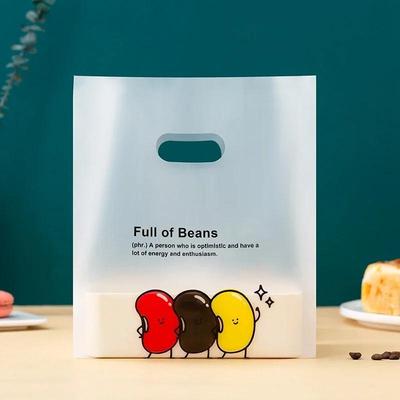 50pcs Baking Bread Packaging Bag Disposable Thick Food Dessert Cake Tote Bag Portable Transparent Handle Biscuits Gifts Bag