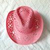 Cappelli Gialli Estivi da Uomo Stile Western Intrecciati a Mano in Paglia Cappello Jazz da Sole da Spiaggia Cappellino da Cowgirl Donna Rosa Shocking Monocolore Sombrero Uomo