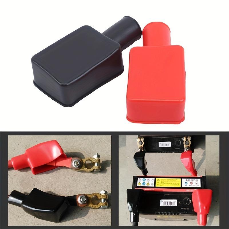 1Pair Car Battery Terminal Cover, Soft Rubber Vehicle Insulating Battery Protector, Automotive Stud Connector Top Post Cap