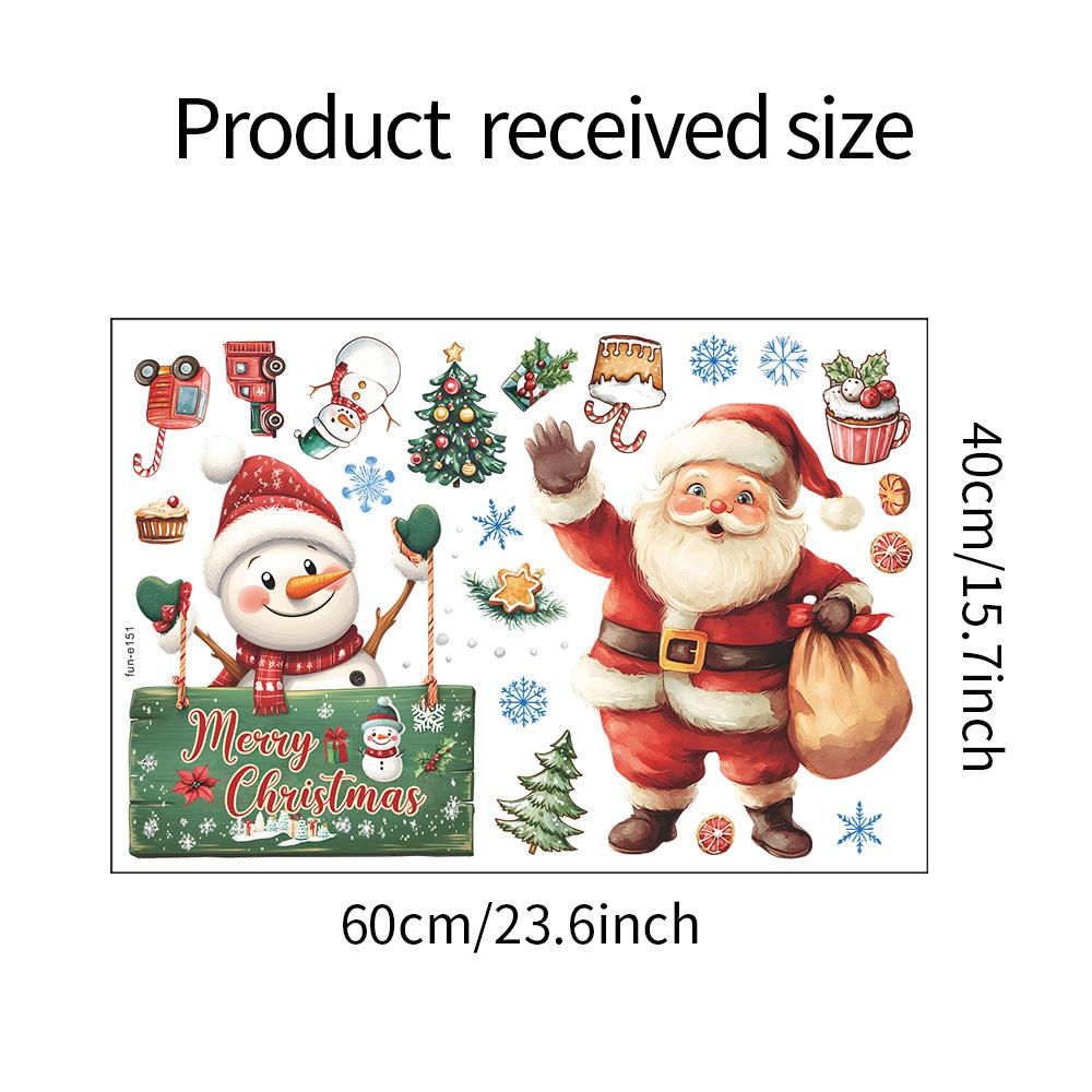 

Рождественские украшения Санта-Клаус Снеговик Холодильник Шкаф Украшение Декоративные Наклейки На Стены 40*60cm/fun-e151