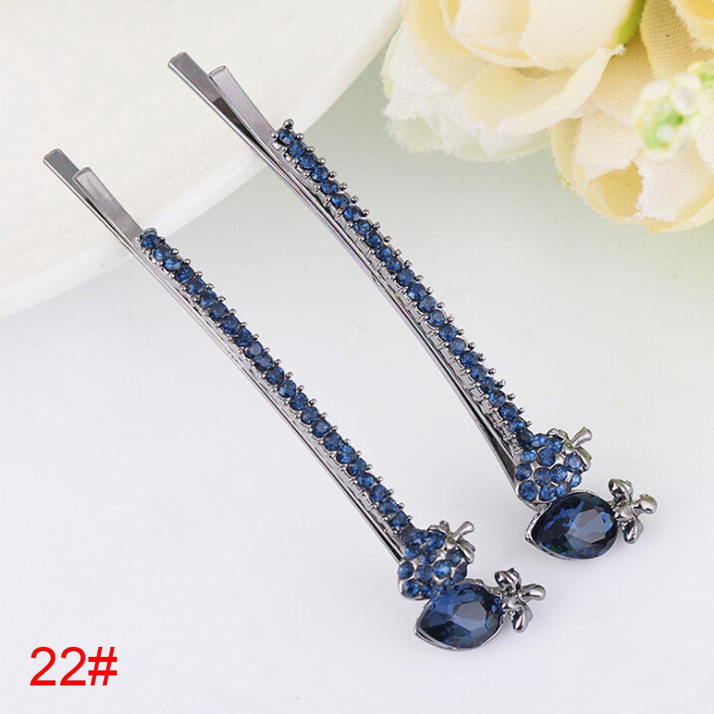 Flowers Shaped Women Girls Barrette Hairpin Bling Headwear Edge Clamp Crystal Rhinestone Hair Clip