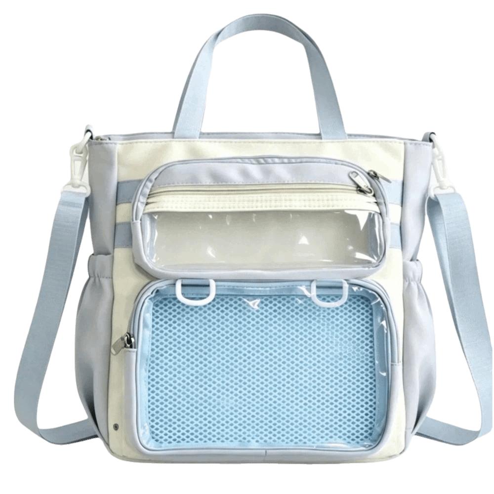 

Cream Color Transparent Ita Bag Transparent Design Portable Tote Bag Shoulder Bag Women