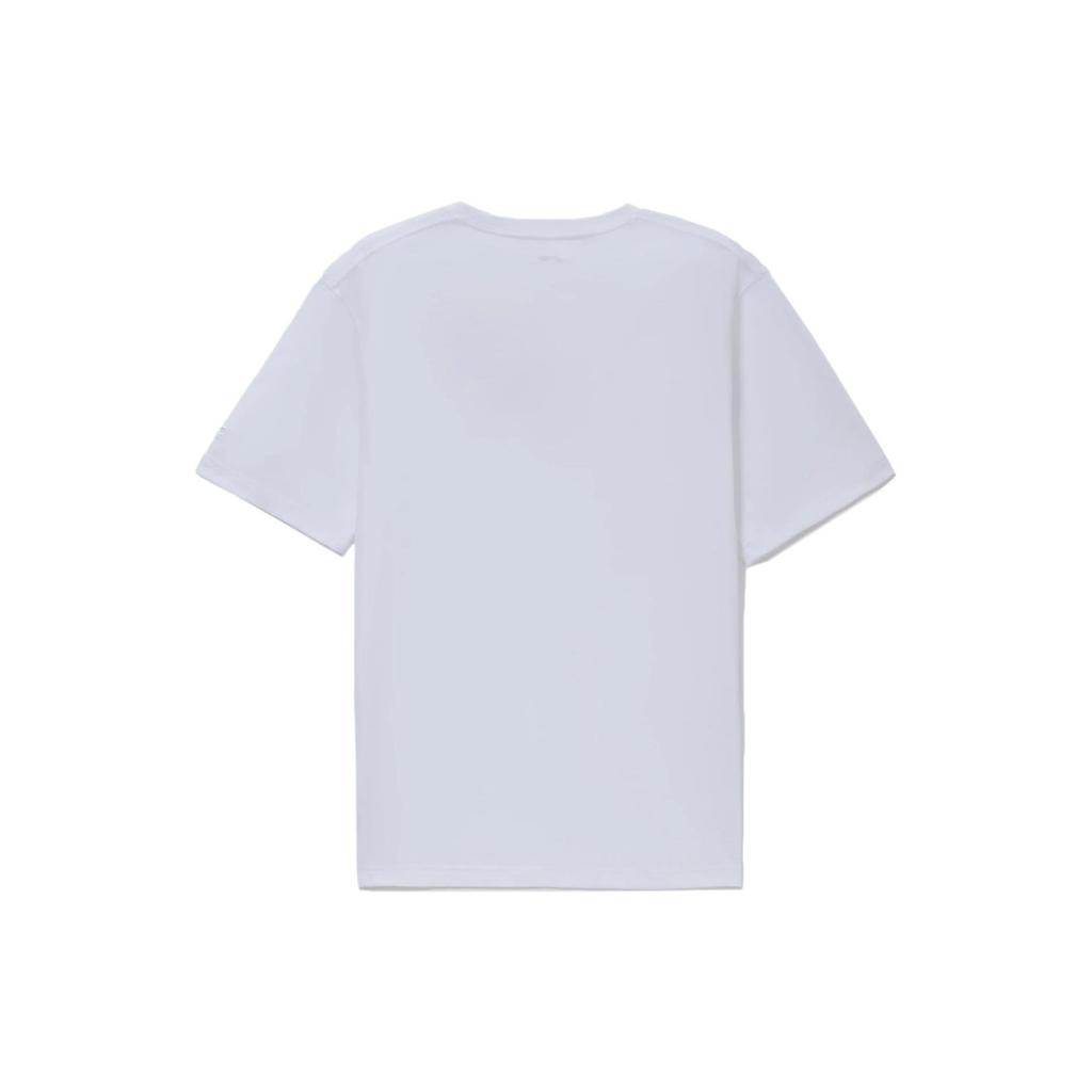 Li-Ning Casual Sports Series Logo Embroidery Round Neck T-Shirt Men Tops White AHSS017-2