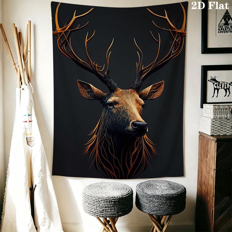 Deer Pattern Home Decor Tapestry, Wall Hanging, Decorative RV Wall Cloth.MGT0918280