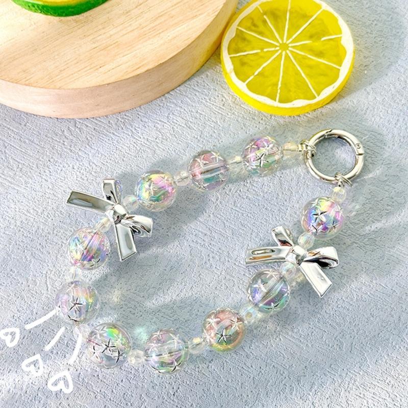 Perlenhandyanhänger Handyband Handgelenkschlaufen Handgefertigte Handykette Schnur Frauen Mädchen Taschenanhänger