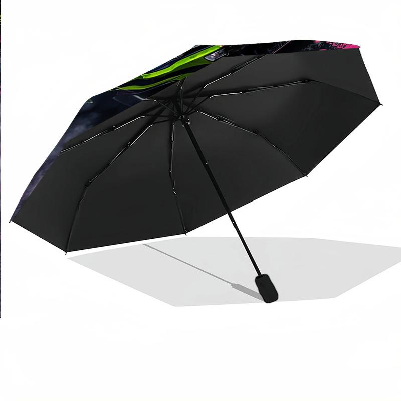 Stampa Monster Energy 8?Ombrello Pieghevole Automatico con Stecche Resistente al Vento Leggero per Viaggi all'Aperto