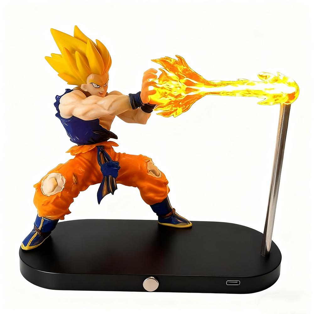 Dragon Ball Son Goku Night Light Anime Touch Kamehameha Magnetic Night Light Creative Desk Decoration Cool Model Doll Boys Gifts
