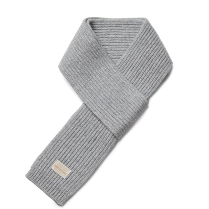 

Ramolin Wool Knit Muffler Mellow Grey Free