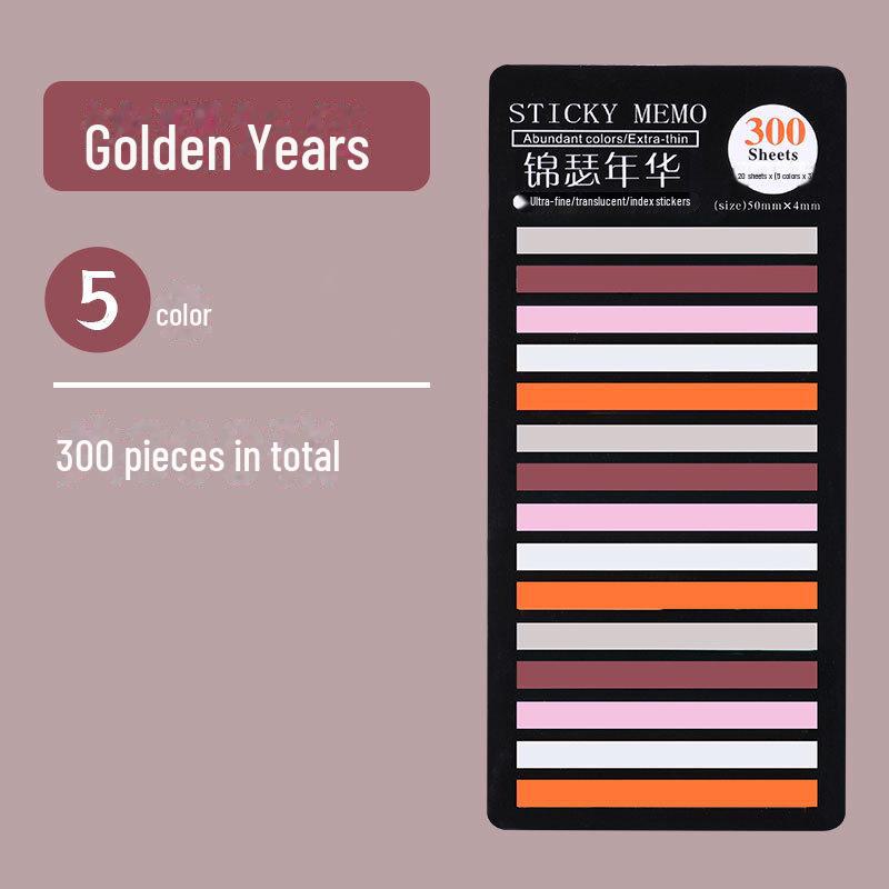 Morandi Color Sticky Notes: Small, Fresh, Writable, Loose-Leaf PET Material for Key Mark Classification