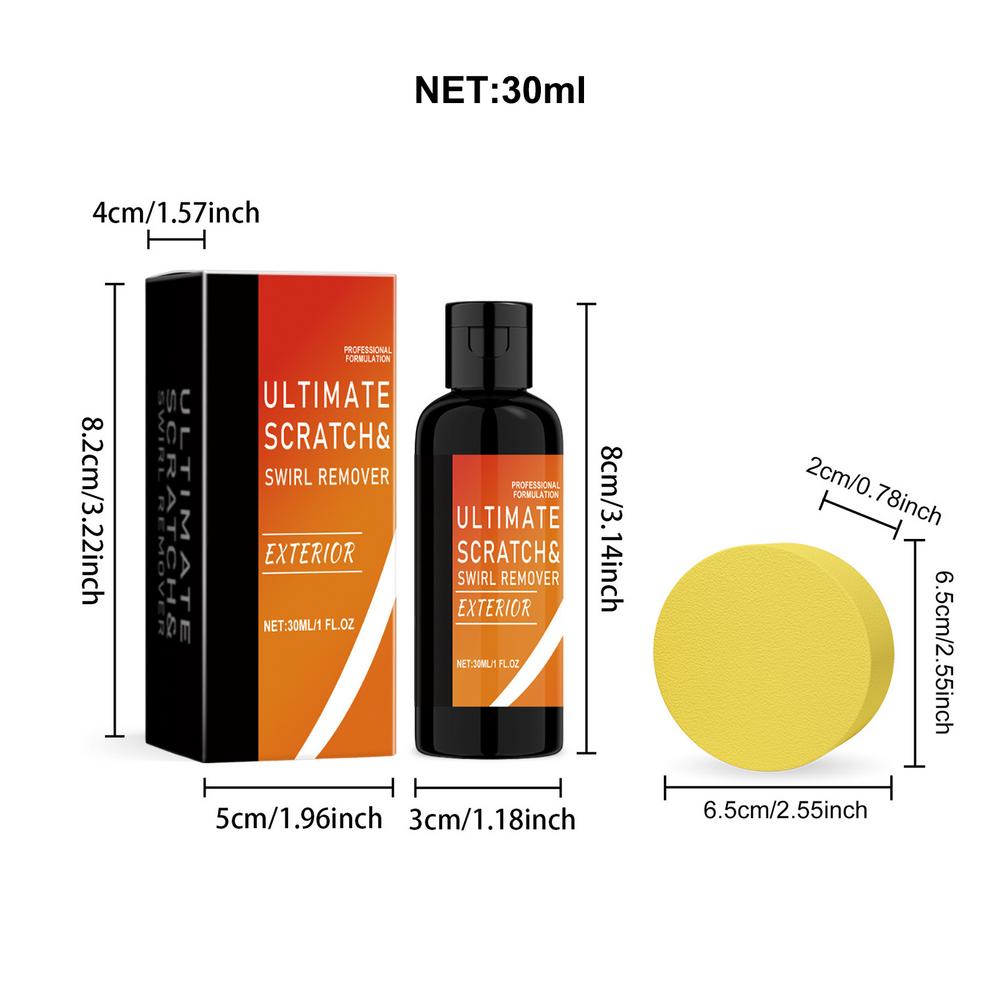 

Средство для удаления царапин на автомобиле 30 мл. Набор для ремонта царапин на автомобиле. Полировка. Средство для удаления царапин на автомобиле с губкой. Подходит для автомобилей, грузовиков, внедорожников.