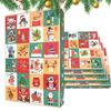 Christmas Countdown Calendar Empty Reusable 5 Pieces Container Christmas 24 Days Countdown Calendar for Activities Gathering
