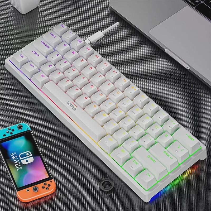 K620 Wired & Bluetooth RGB Gaming Mechanical Keyboard, Hot-Swappable, Blue Switch, Type-C