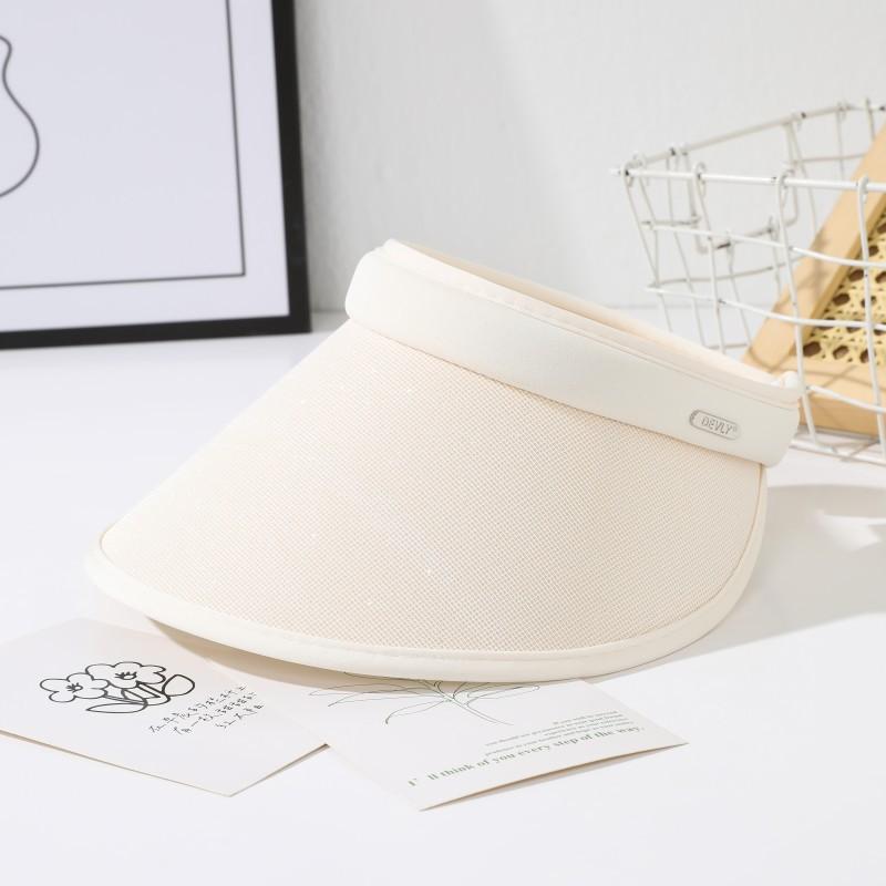 Women's Summer Wide Brim Visor Hat - Sun Protection Breathable Outdoor Cycling Face-slimming Sun Hat