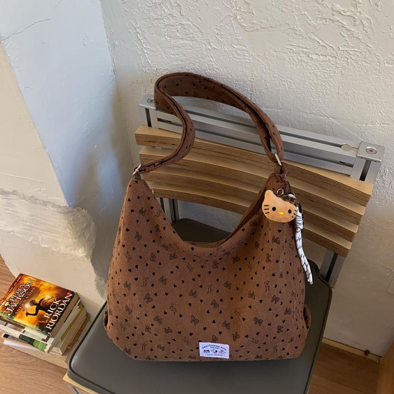 

Vintage Casual Women s Large Tote Bag - Versatile Handbag for Shopping, Commuting, Crossbody or Shoulder Use Standard коричневый