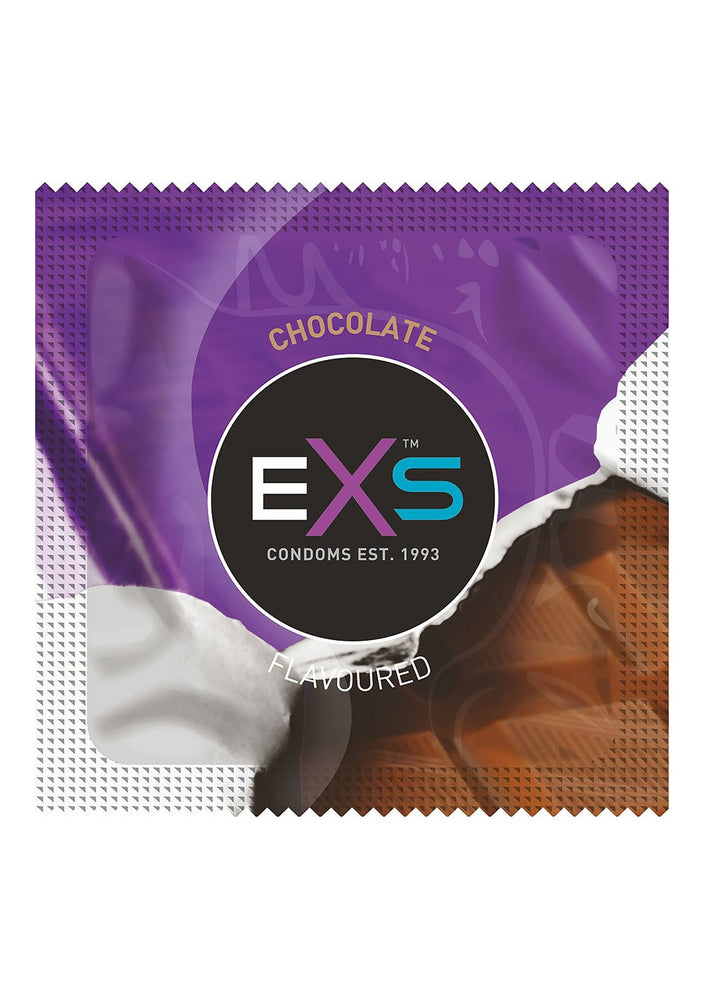 Préservatifs X2 Lubrifiés En Latex Goût Chocolat 54mm Exs400 Choco