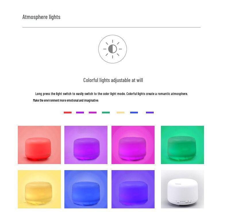 500ML Ultrasonic Air Humidifier & Aroma Diffuser - Muji Style, USB, Large Capacity
