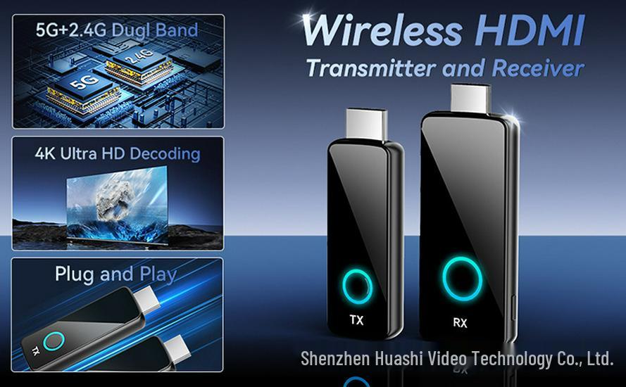 4K HDMI Wireless Extender - 30m Ultra HD Screen Mirroring Device with No Lag or Delay