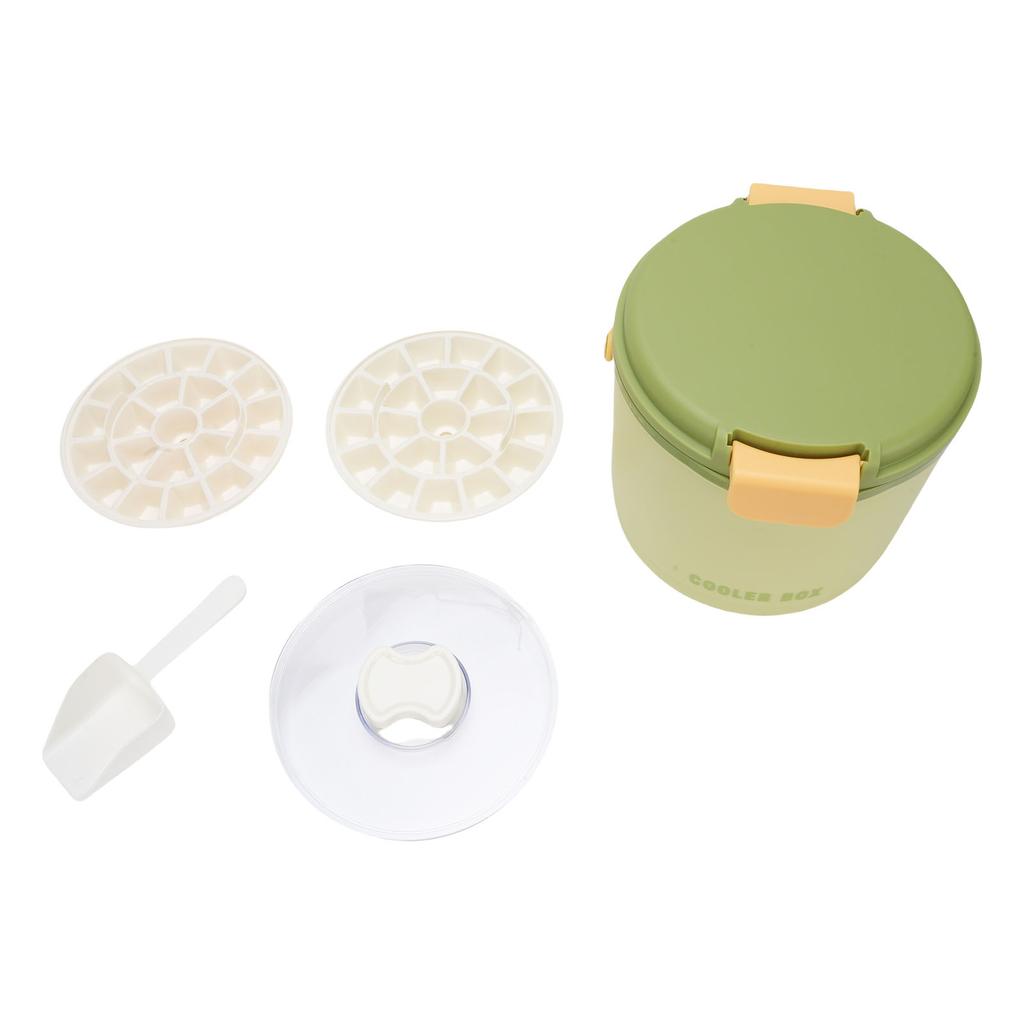 Compact Ice Bucket Kit PP Ice Cube Trays with Bin Scoop Easy Release DIY Favorite Ice Cubes for Home Camping