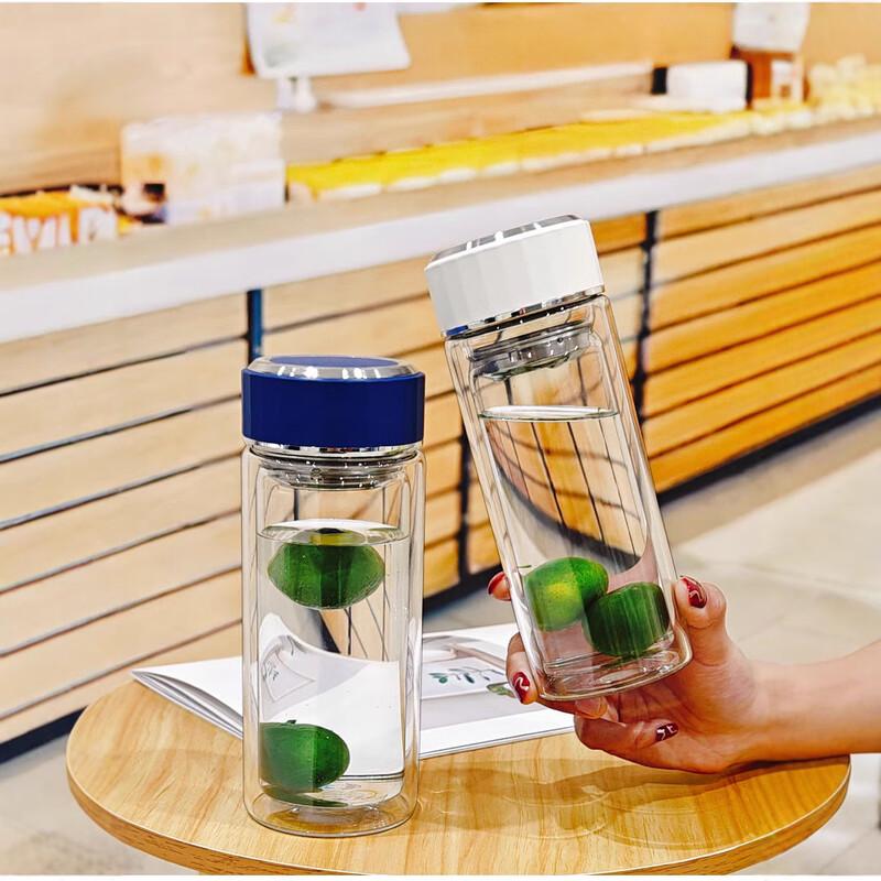 Shangqi Double-Layer Insulated Glass Mug with Handle