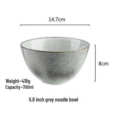 ZISIZ Unregelmäßige Keramik Salat-/Suppenschalen