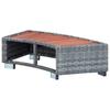 vidaXL Spa-Einstiegsstufe Grau Poly Rattan 92×45×25 cm