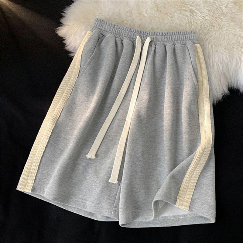 Loose Wide-Leg Pants Versatile Casual Sport Shorts Slimming Straight Five-Point Trousers