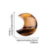 1pc Moon Shaped Worry Stones Natural Carved Gemstones Chakra Balancing Reiki Healing Crystals Home Decor Gifts