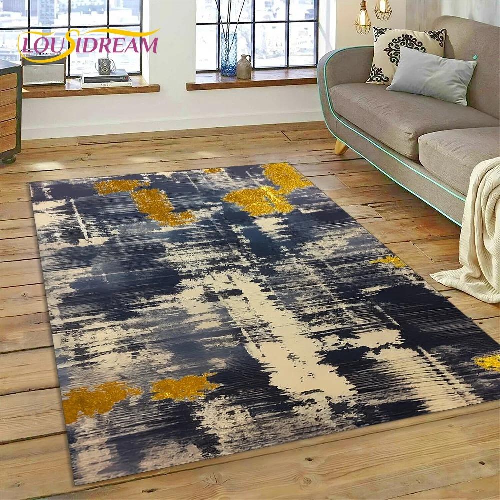 2025 New Style Bohemian Abstract Modern Art Geometry Carpet Rug for Living Room Bedroom Home Sofa Decoration,Non-slip Floor Mat