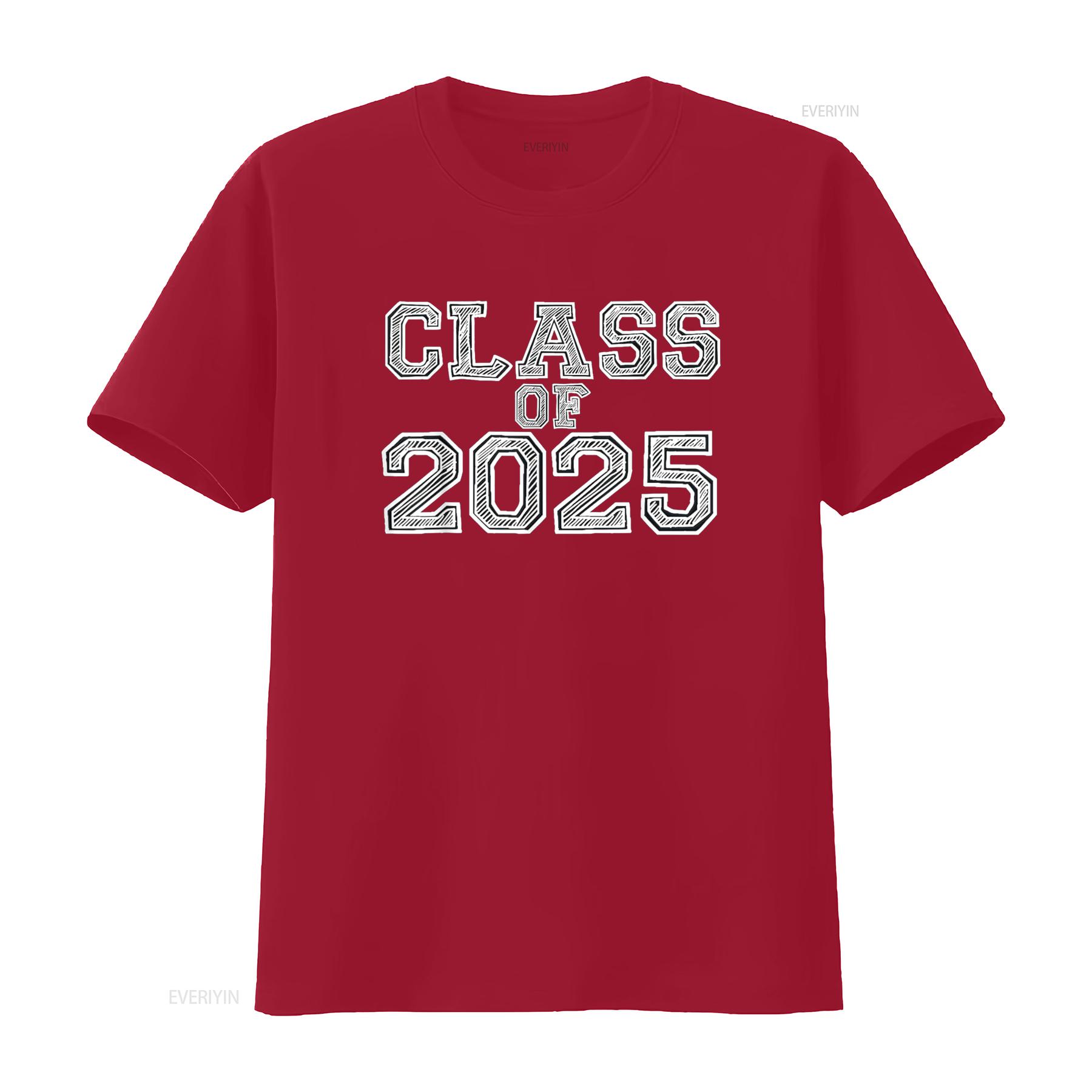 Class Of 2025 High School Graduation Date Graduate T Shirt vintage Washed graphic Stylish Unisex Breathable designer clothes S