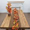 Decorazione Tavola Ikebana con Foglie d'Acero Autunnali