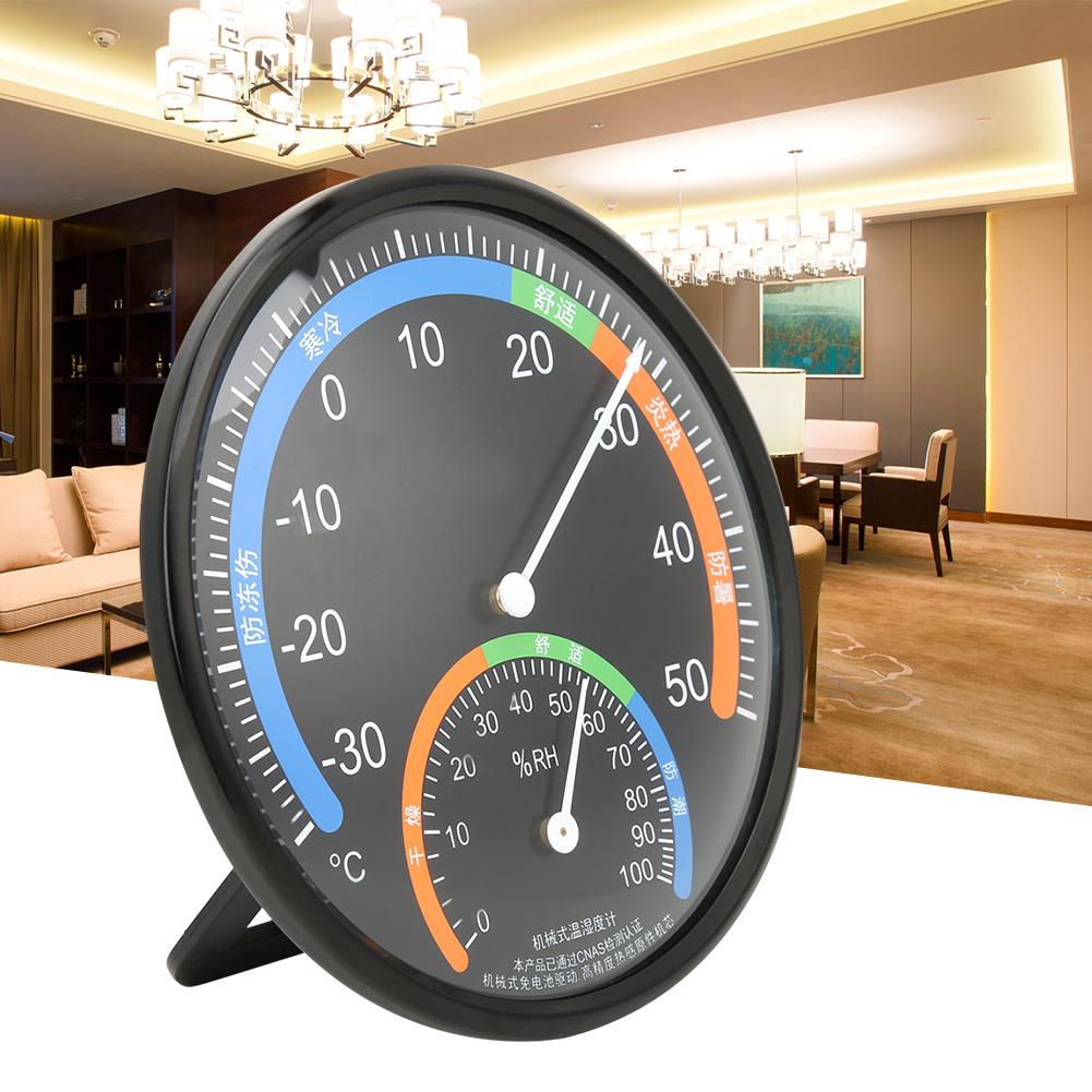 Househeld Indoor Outdoor Round Pointer Type Thermometer Hygrometer Temperature Humidity GaugeTH101