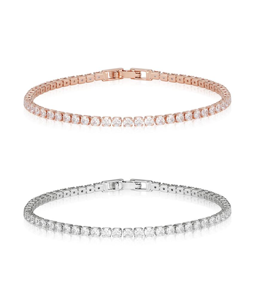 Ellejewelry Shine Square Tennis Bracelet Elbrbb097