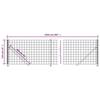 VidaXL Wire Mesh Fence with Flange, Decorative Fence Panel, Garden Patio Protection Barrier 154186
