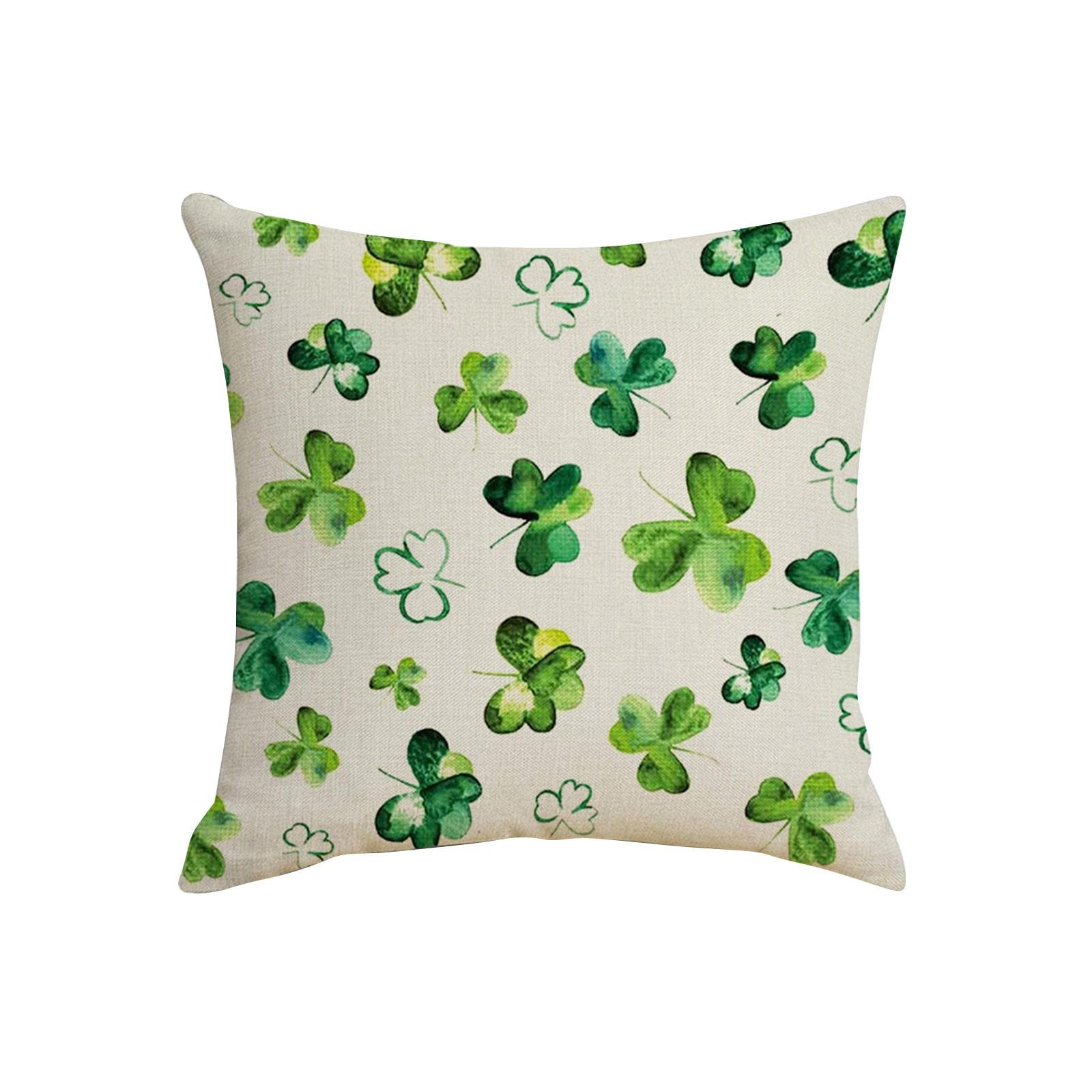 

45x45cm St Patricks Day Decorations For Home Cushion Cover Clover Pillowcase Saint Patricks Irish Party Decorative Pillowcase 45x45cm