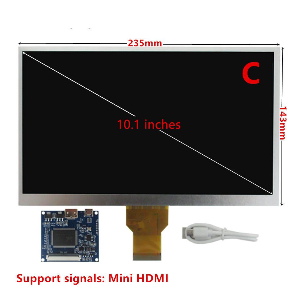 10.1 Inch HD 1024*600 LCD Screen HDMI Driver Board,Plug&Play for Raspberry Pi 4/5,Computer Auxiliary Display Split Screen Portable Monitor