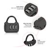 3 Digit Combination Password Lock Portable Zinc Alloy Carrying Case Lock Padlock