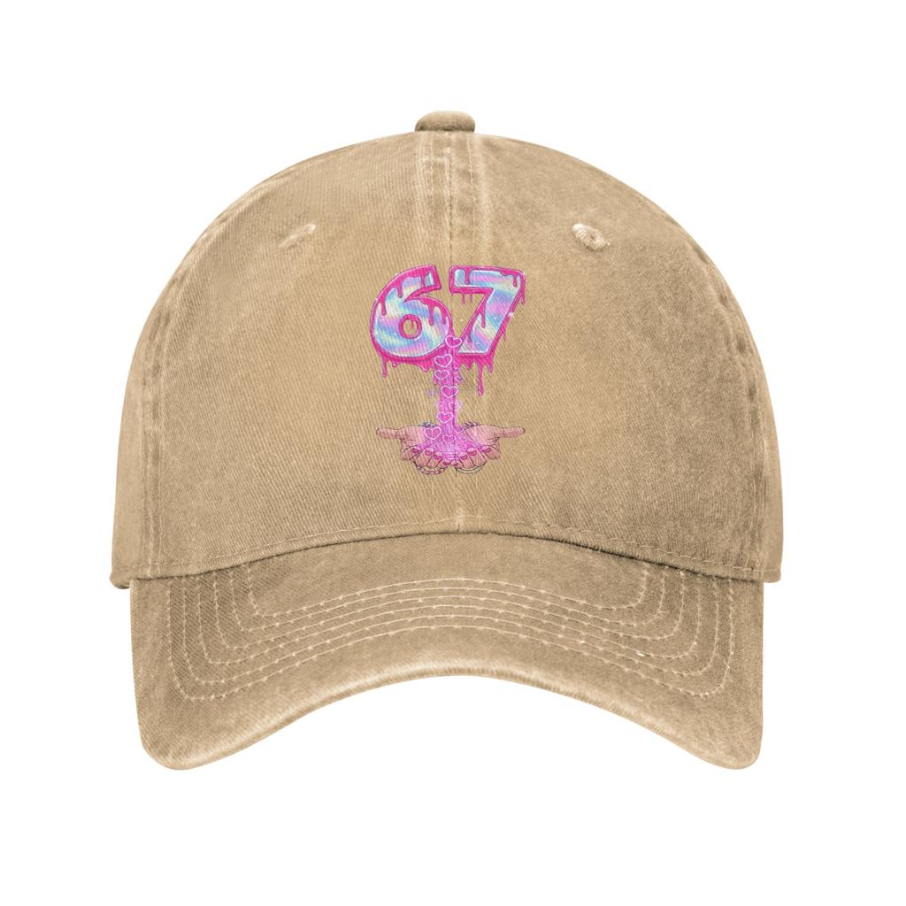 Valentines Day 67 Hearts Six Seven Meme Love Baseball Cap Sun Hiking Washed Trucker Hat Female Male Casual Baseball Caps