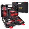 Immediate Delivery 51pcs Tool Set Work Repair Tools Home Motorcycle Automobile Maintenance Use Compatible DIY Box Household Regular Car Bicycle Socket