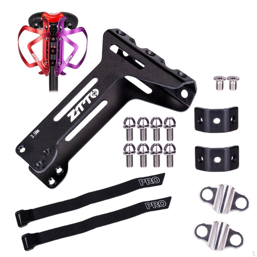 Bicycle Bottle Cage Adapter Mount Adjustable MTB Road Bike Handlebar Water Holder Seat Post