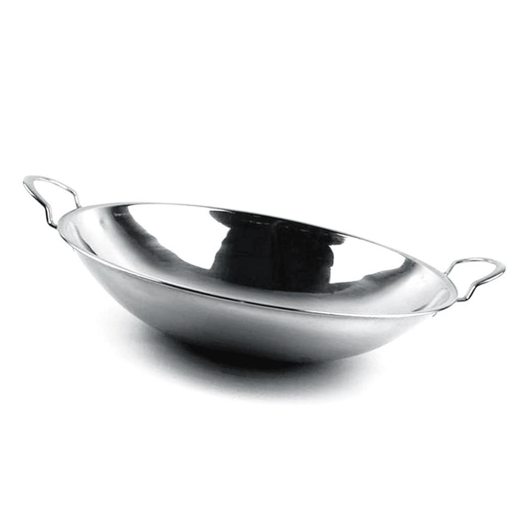 Alcohol Stove Top Dry Pot Stainless Steel Double Handle Round Bottom Alcohol Stovetop Dry Pot for